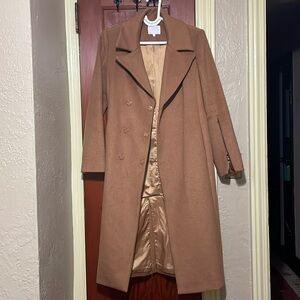 Brown wool blend coat